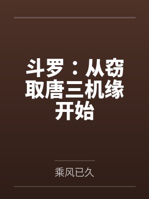 斗罗：从窃取唐三机缘开始封面